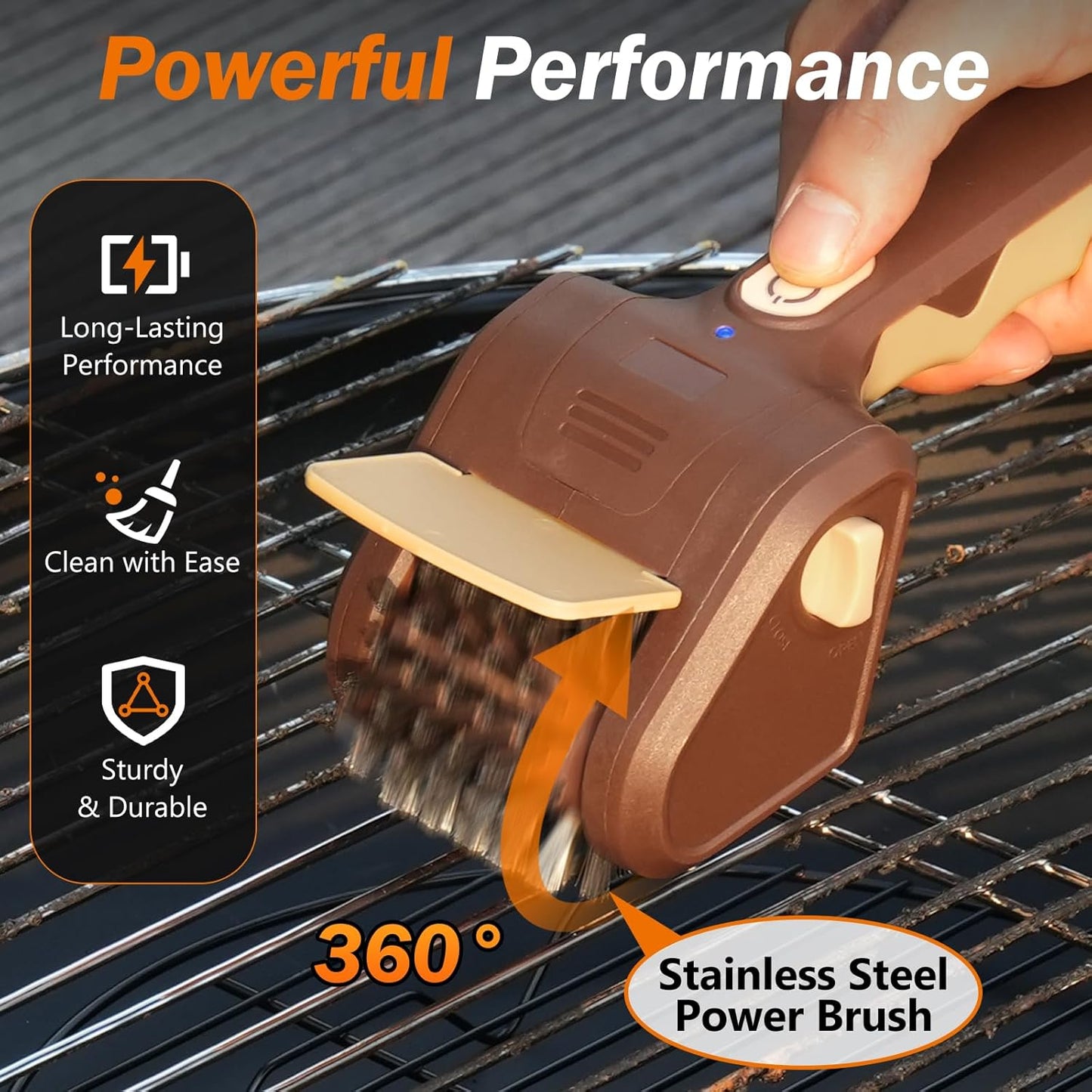 Rechargeable GrateMaster - The Fastest Way to Clean Your Grill