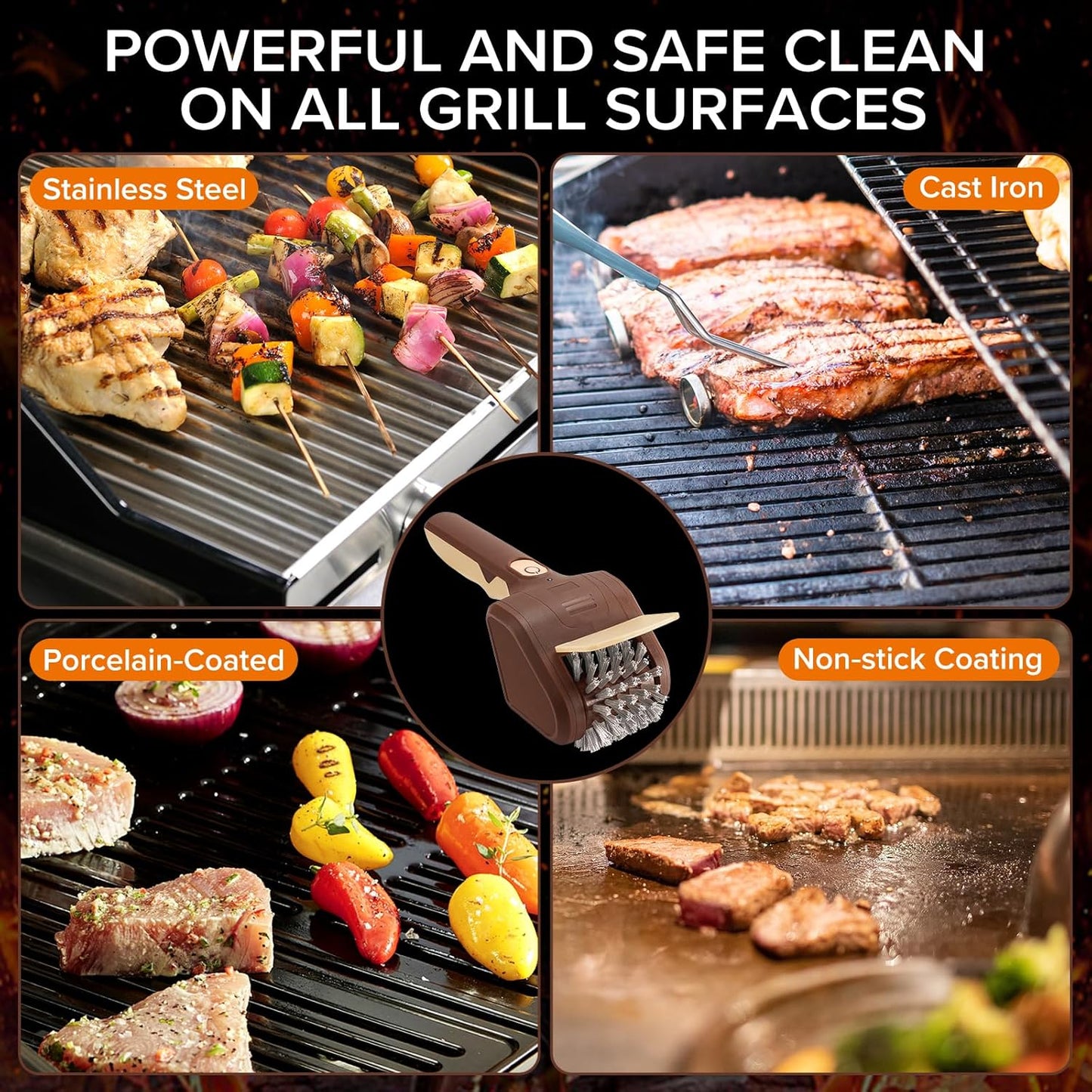 Rechargeable GrateMaster - The Fastest Way to Clean Your Grill