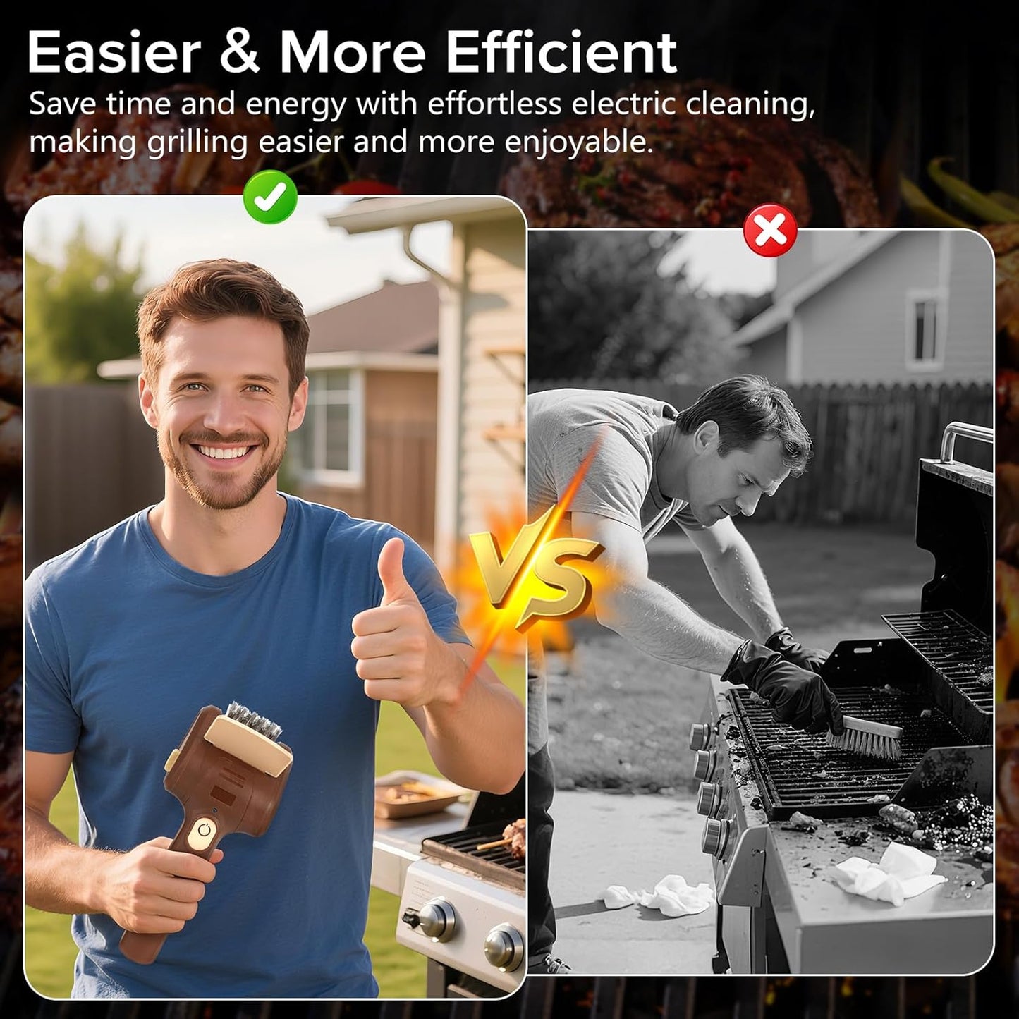 Rechargeable GrateMaster - The Fastest Way to Clean Your Grill