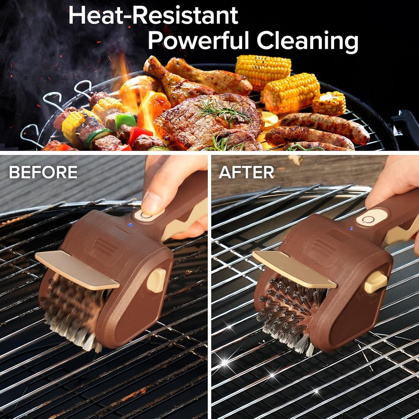 Rechargeable GrateMaster - The Fastest Way to Clean Your Grill