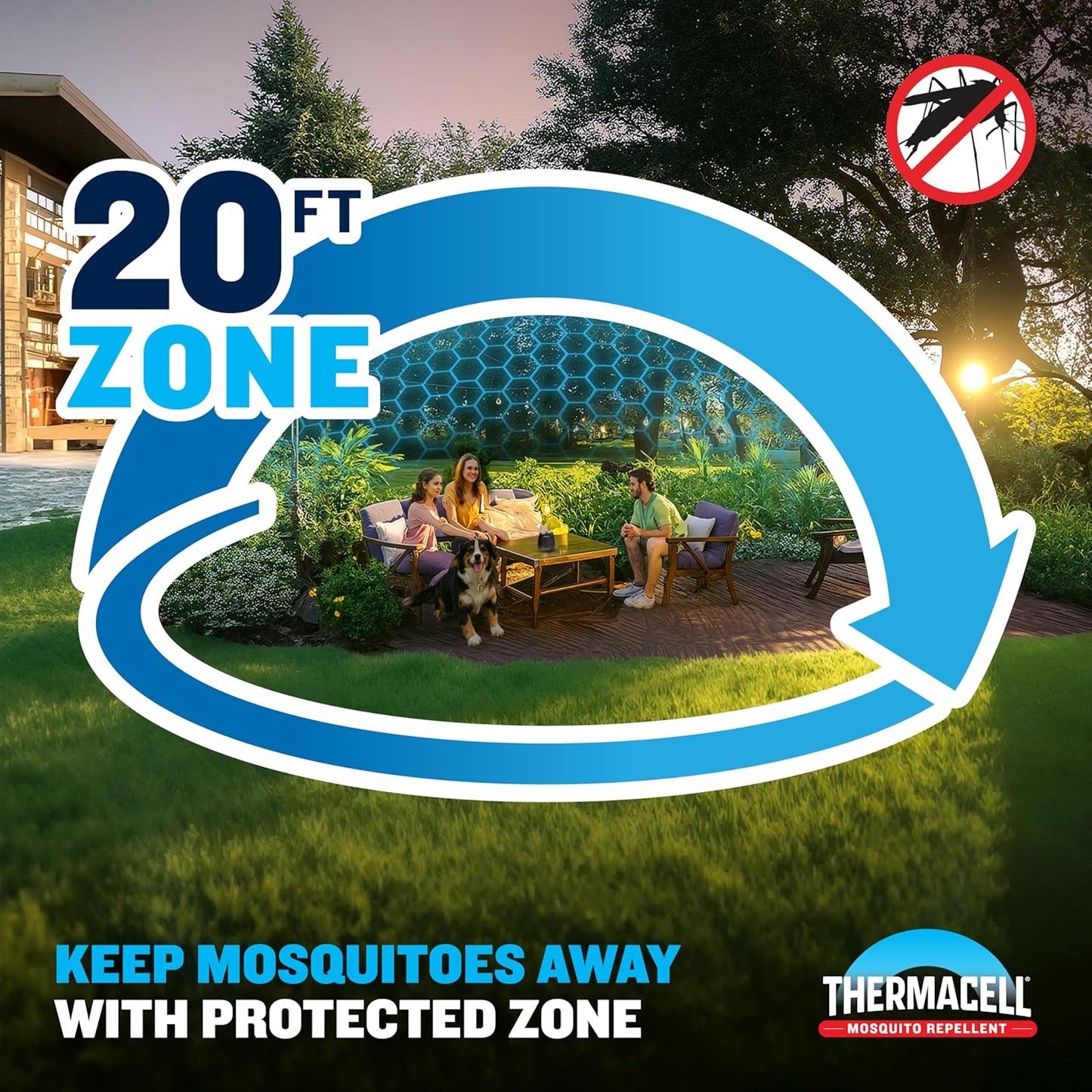 Enjoy mosquito-free evenings without spraying your skin