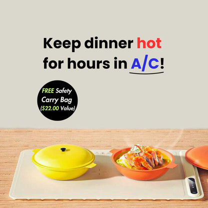 Adjustable Food Warmer | Spend more time with loved ones – No more kitchen trips to reheat