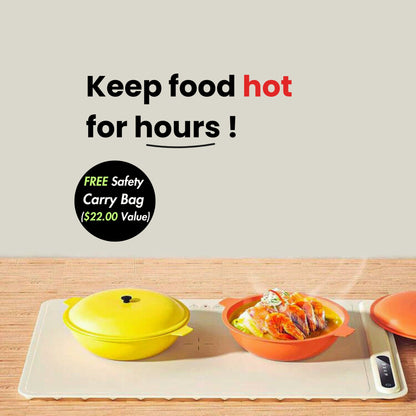Adjustable Food Warmer | Spend more time with loved ones – No more kitchen trips to reheat