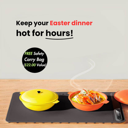 Adjustable Food Warmer | Spend more time with loved ones – No more kitchen trips to reheat