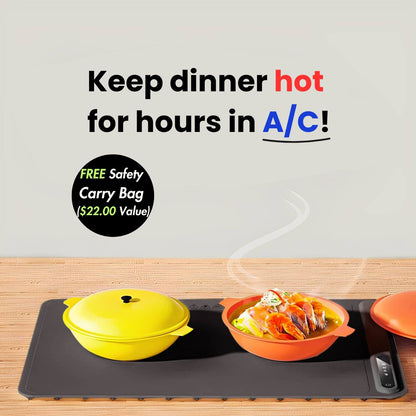 Adjustable Food Warmer | Spend more time with loved ones – No more kitchen trips to reheat